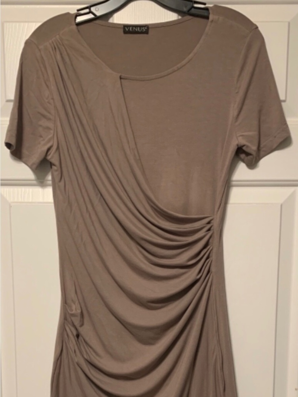 Venus Womens Gathered Short Sleeve Dress size S